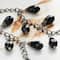 Black Teardrop Glass Beads Chain, 15mm by Bead Landing&#x2122;